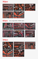 Carrinho de ferramentas com gavetas, armário e rodinhas para mecânico.