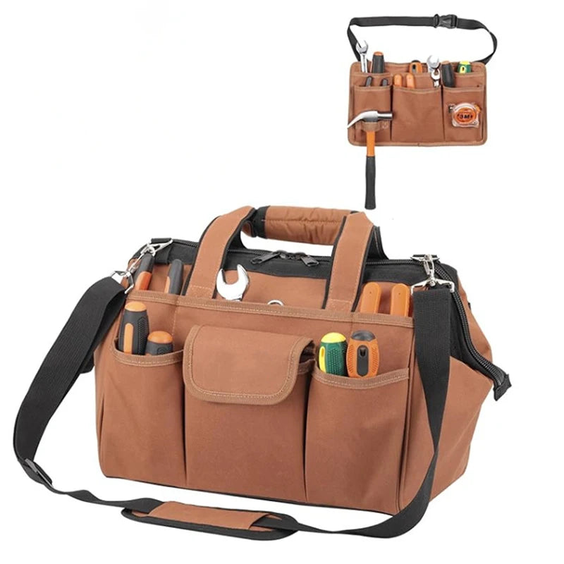 Electrician Tool Bag Professional Carpentry Working Tool Bag Multifunctional Complete Kit Toolkits Set Thickening Oxford Toolkit