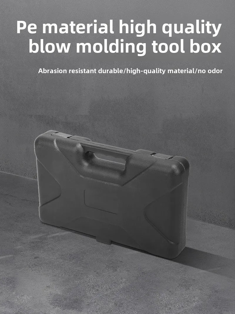 Conjunto de ferramentas multifuncionais para manutenção doméstica, ferramentas portáteis para veículos, martelo profissional, alicate, chave inglesa e ferramentas manuais.