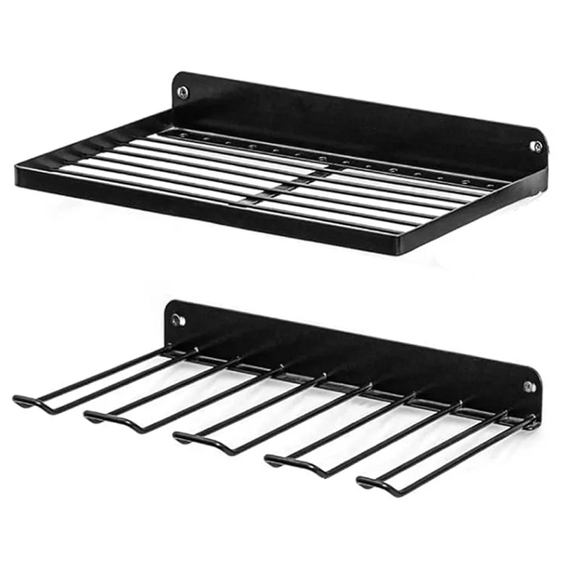 Suporte de parede para ferramentas elétricas, resistente, com painel perfurado, para armazenamento de ferramentas, furadeiras e chaves de fenda, ideal para oficinas e garagens.