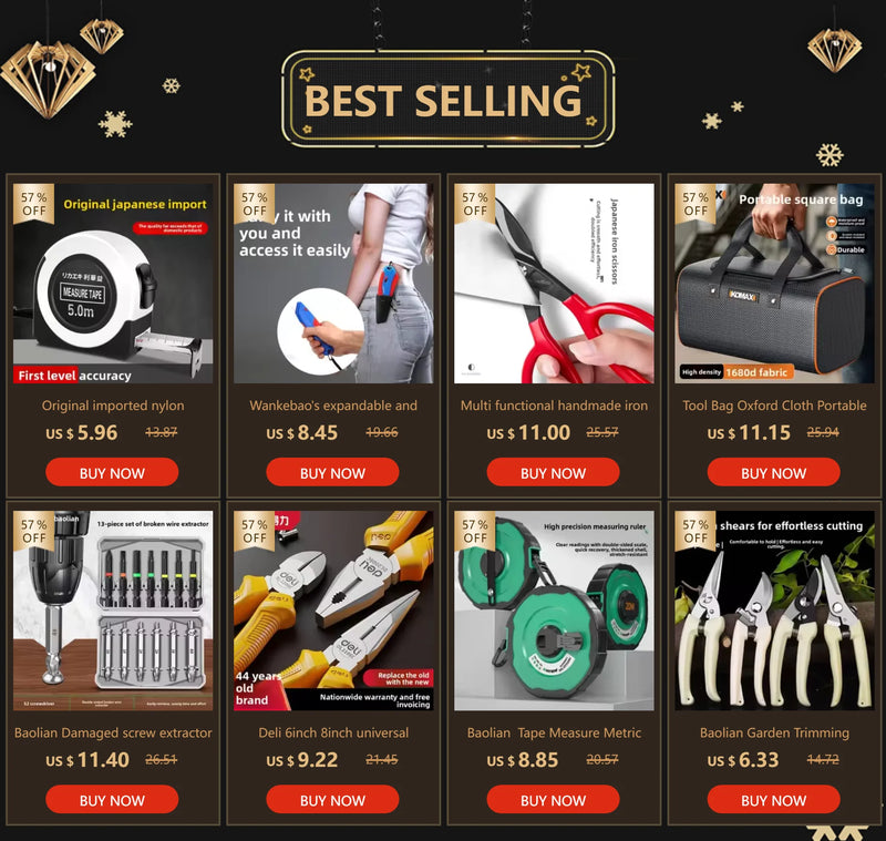 Conjunto de 27 peças de ferramentas manuais para reparo de máquinas, incluindo caixa de lata, relógio de carro, ferramentas digitais, chaves de fenda, alicates e muito mais.