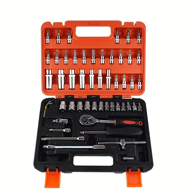 Kit de ferramentas de aço inoxidável para reparo de carros e motos off-road - Acessórios completos para manutenção automotiva.