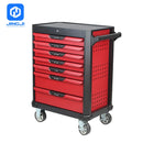 Carrinho de ferramentas com gavetas, armário e rodinhas para mecânico.