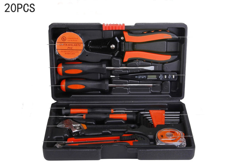 Novo conjunto de ferramentas manuais, conjunto de ferramentas combinadas, multifuncional, para uso doméstico, caixa de ferramentas manual para marcenaria, conjunto de ferramentas para reparos manuais.